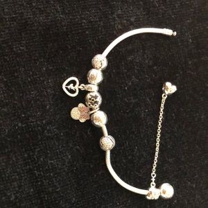 Pandora bracelet with Disney charms